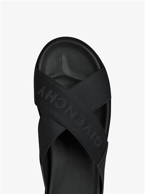 G Plage sandals with crossed straps in webbing 